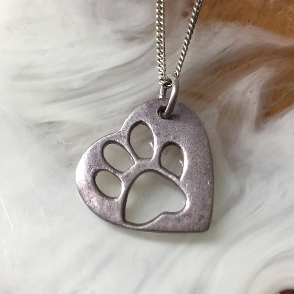 🖤Sterling silver Paw 🐾 necklace by Mimi & Marge - Picture 3 of 11